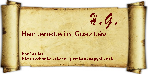 Hartenstein Gusztáv névjegykártya
