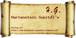 Hartenstein Gusztáv névjegykártya